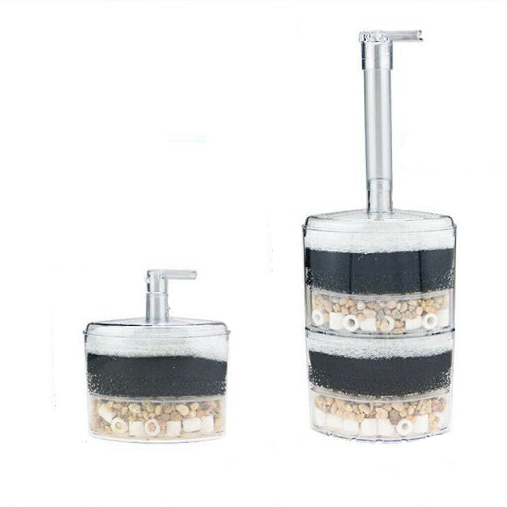 Submersible Aquarium Internal Air Pump Filter Fish Tank Sponge Two Layer