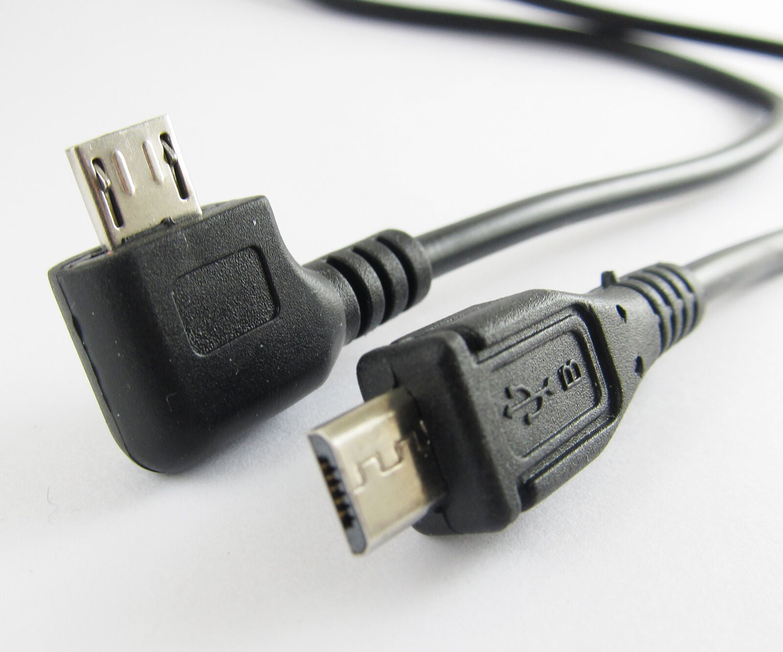 1pc new Right Angle Micro 5 Pin USB Male To Micro 5pin USB Male Cable 1M