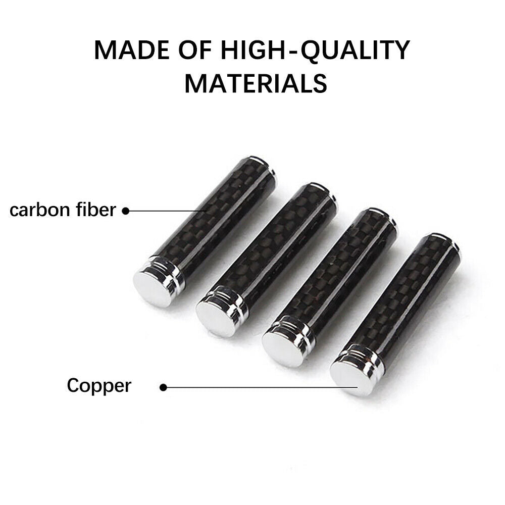 4PCS Universal Door Lock Pin Cover Carbon Fiber Car Interior Car Accessories