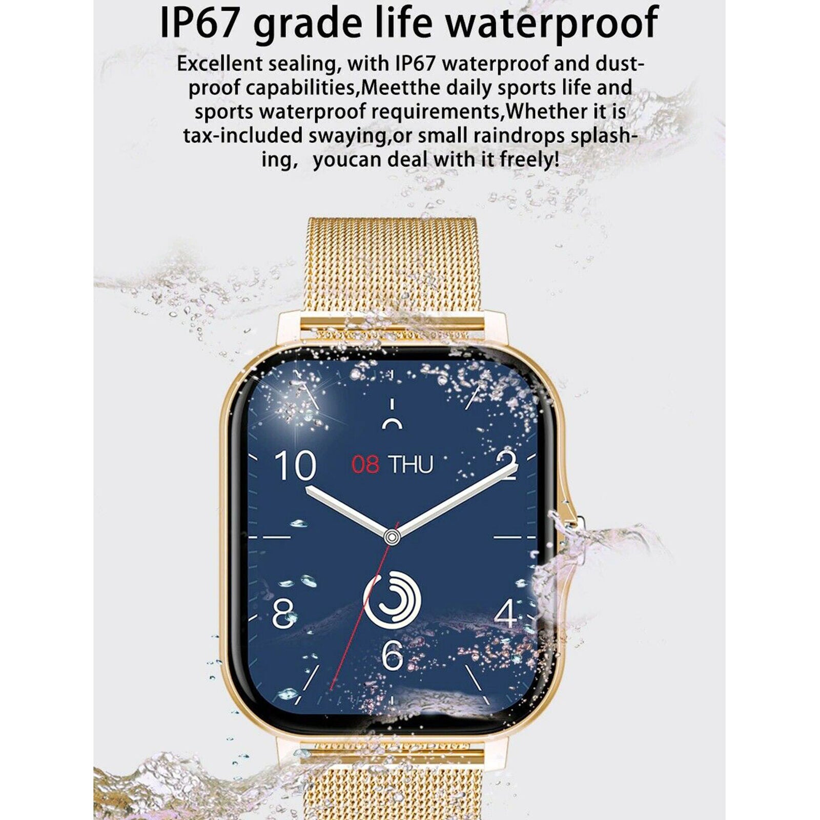 2021 New Women Smart Watch Men 1.69" Color Screen Full touch Fitness Tracker Men
