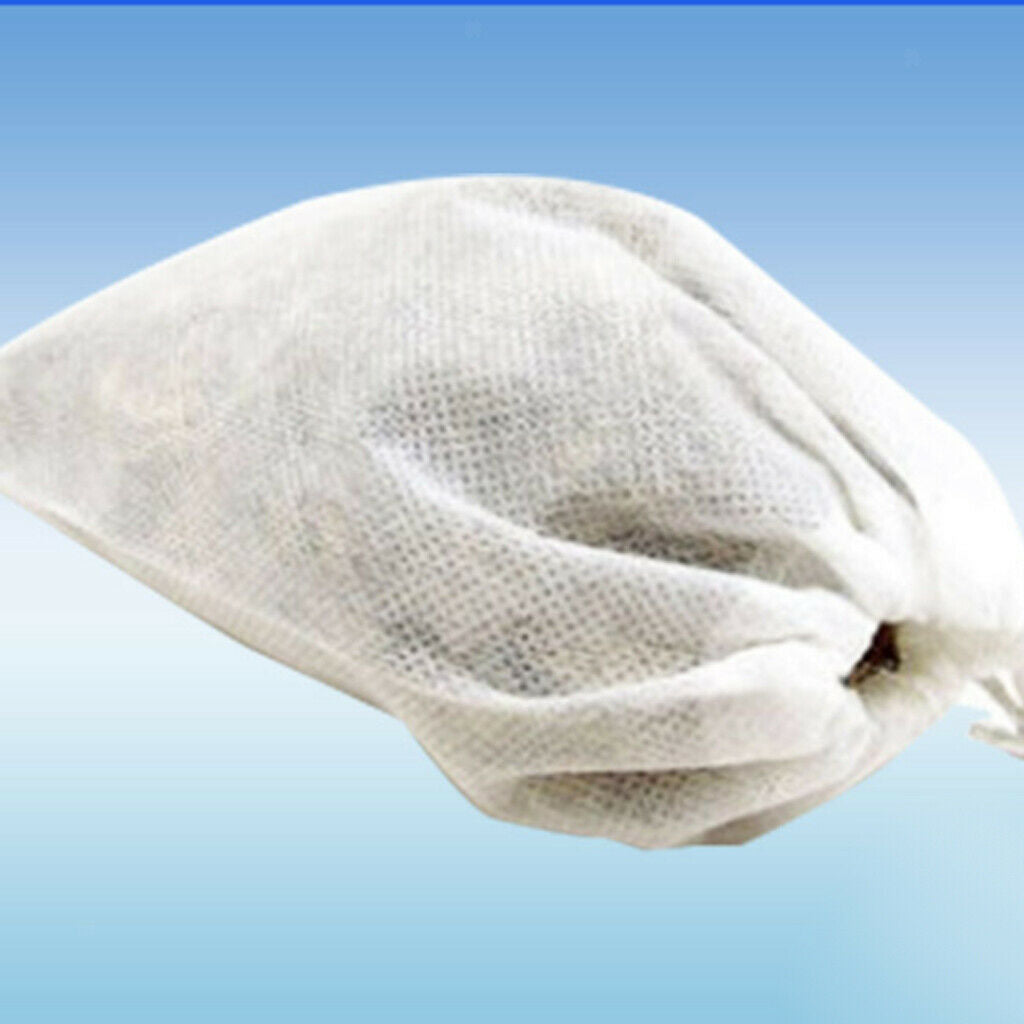 50 pieces Empty Tea Filter Bags Loose Herbs Teabag with Drawstring 9x10cm