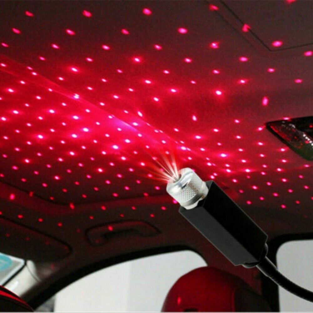 LED Car Interior Atmosphere Red Light USB Charge Floor Decor Lamp Accessories SF