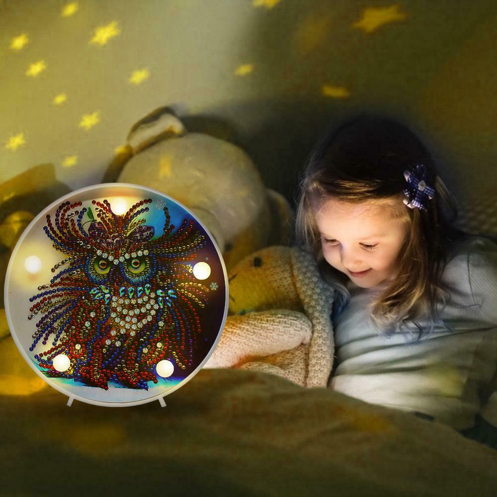 DIY Special-shaped Diamond Painting Light Bird Embroidery LED Night Lamp @