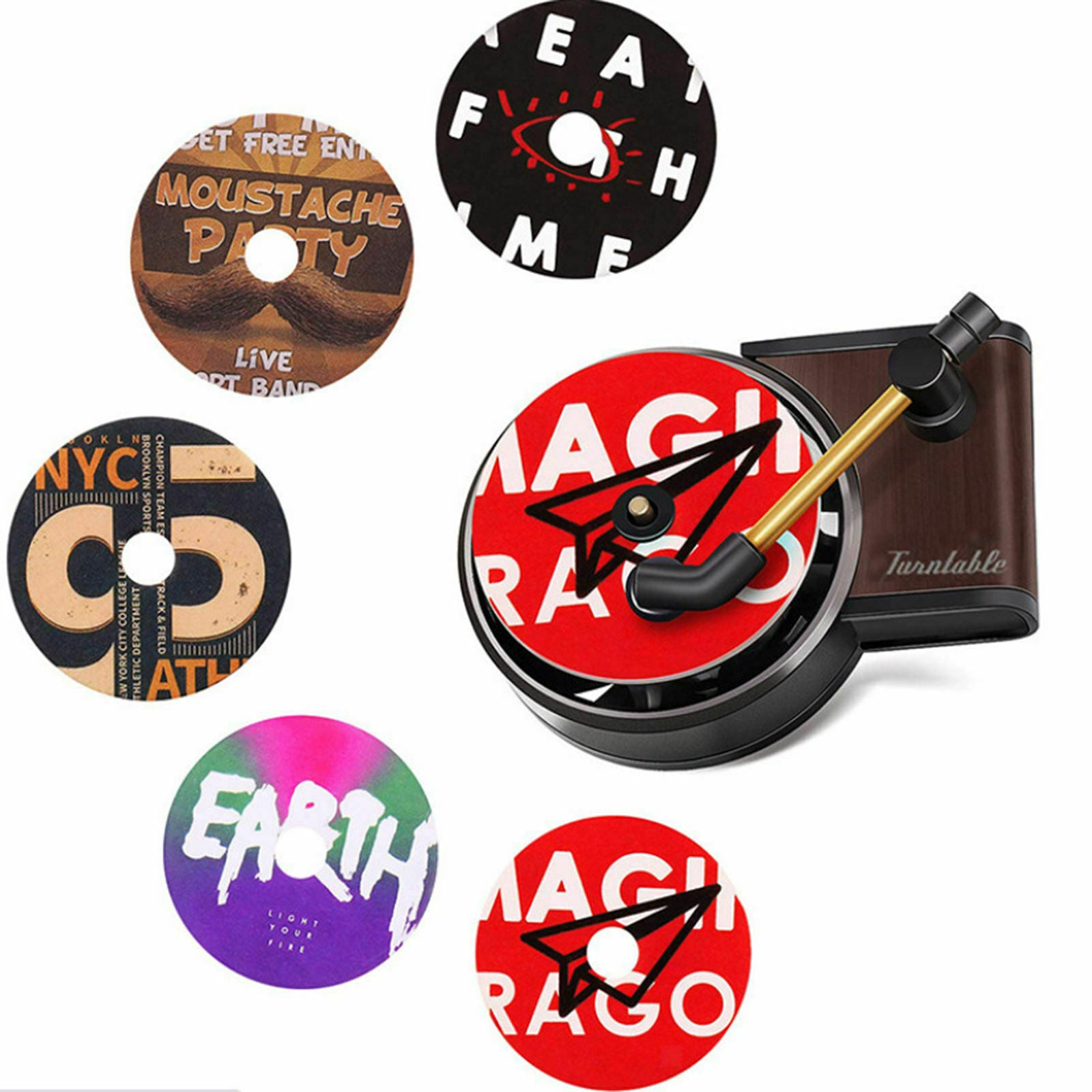 Car Perfume Clip with 6 Aromatherapy Pads Retro Style Mini for Car Air Fresh