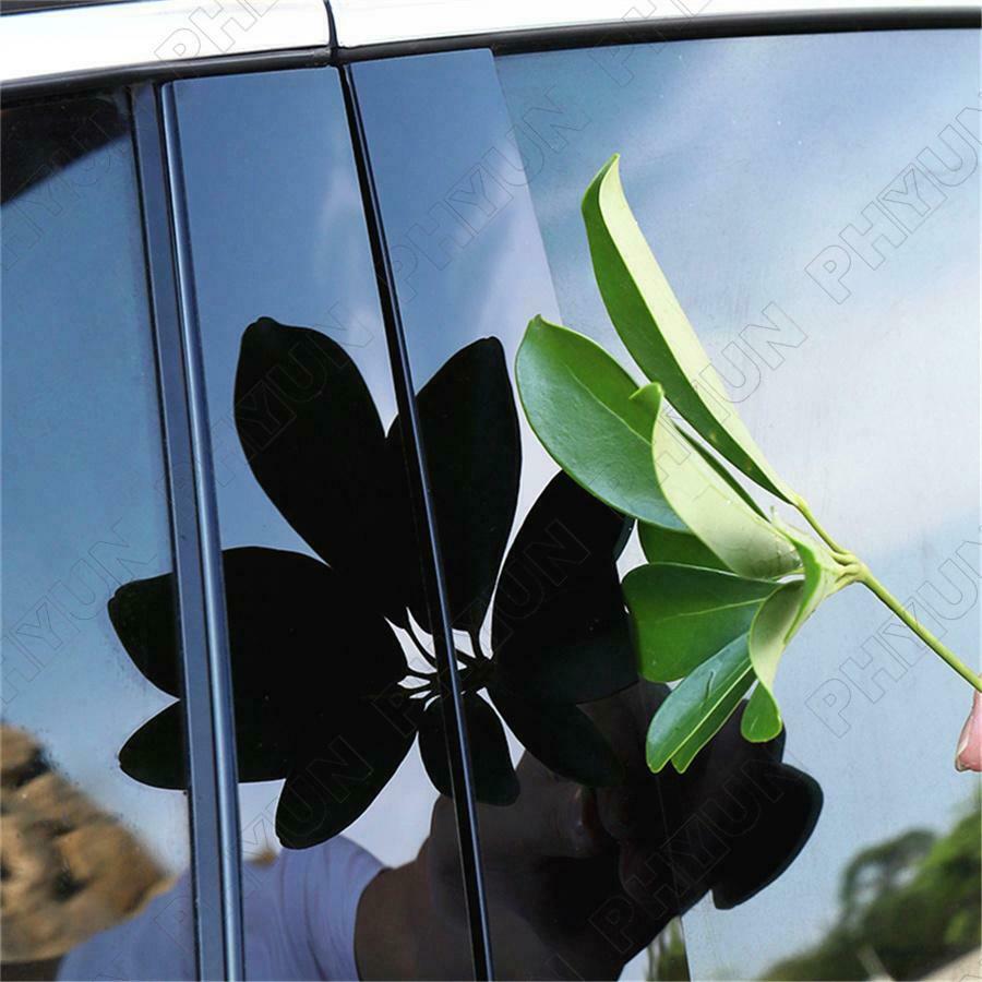 4x Gloss Black Car Door Trim B Pillar Posts Covers For Ford F150 F-150 2015-2021