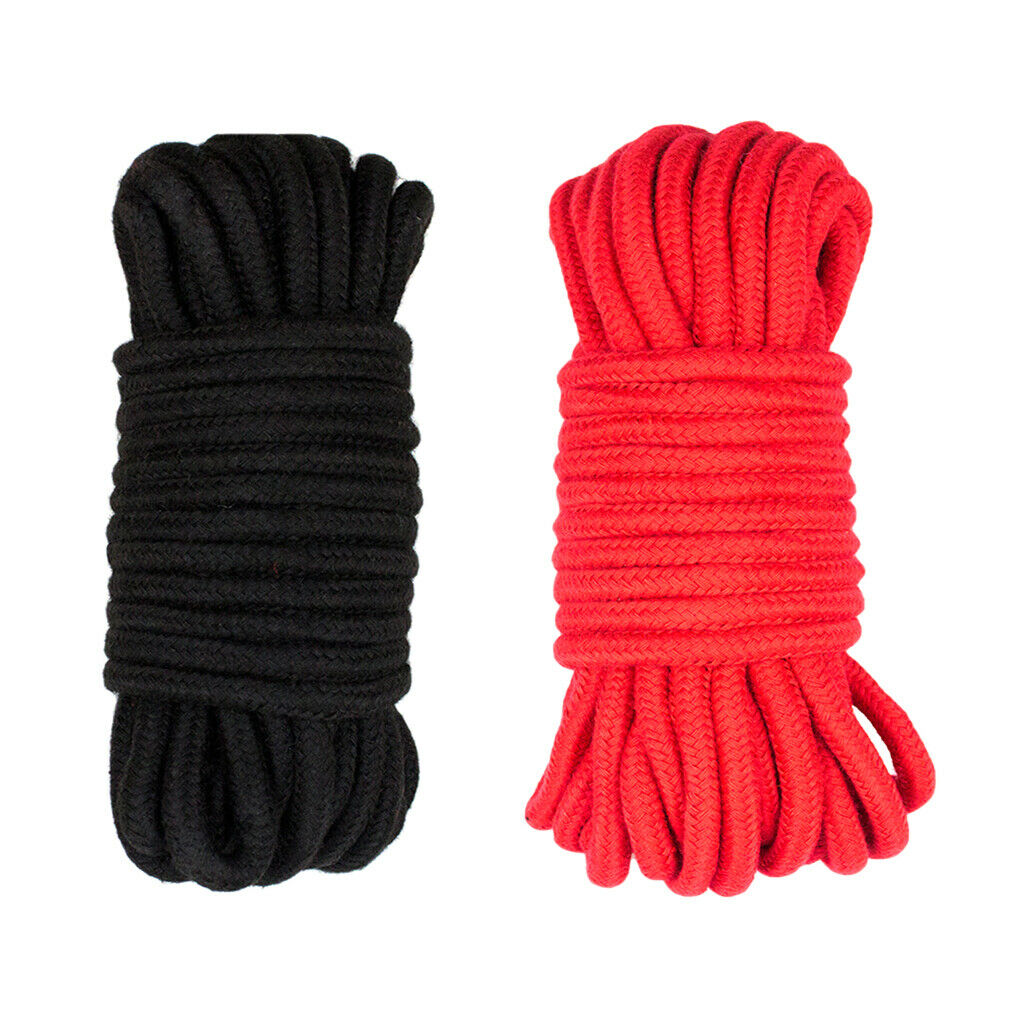 2pcs 32 Feet Cotton Cord Rope String Outdoor Multi-functional 6mm Diameter