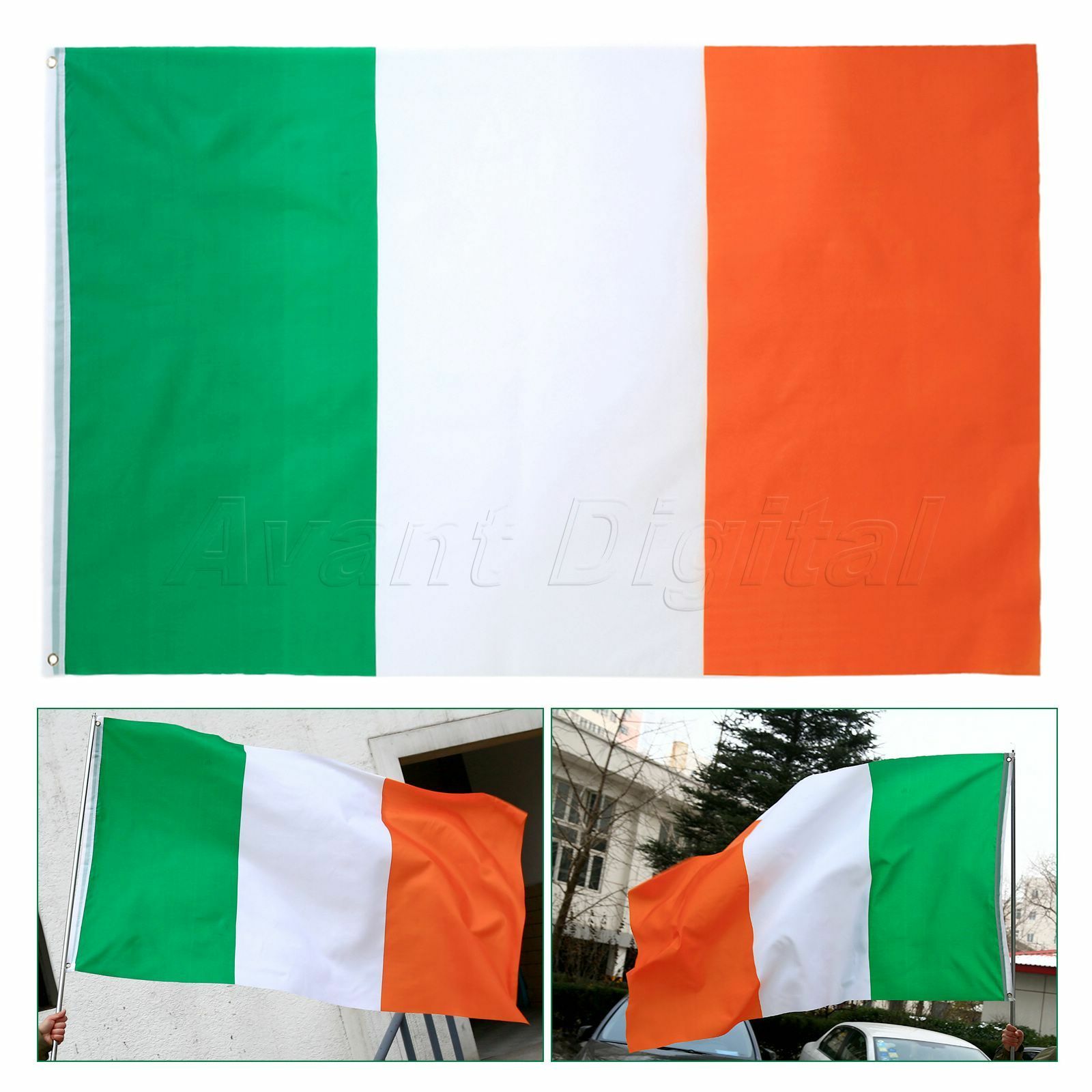 3' X 5' Irish Flag Ireland National Flag Country Banner Polyester Flag 90x 150cm