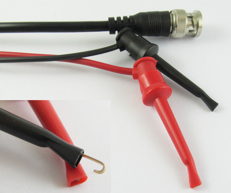 5sets 1.5M BNC Male Plug to Dual High Quality Nylon Copper Hook Clip Test Cable
