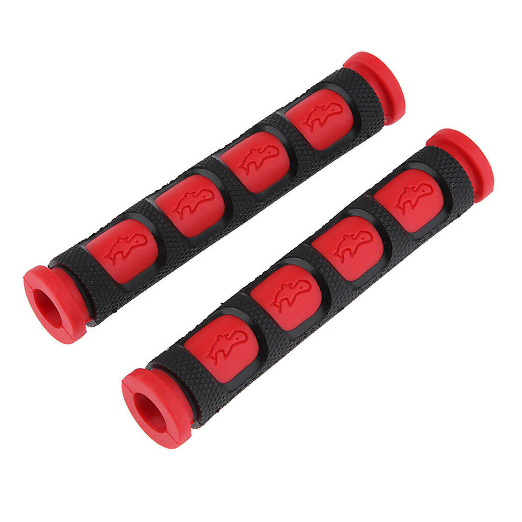 2 Pair Motorcycle Brake / Clutch Lever Sleeves Nonslip Hand Grips Blue+Red
