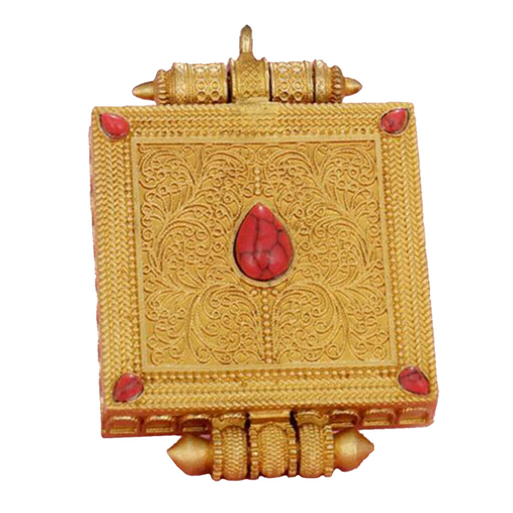 Tibetan Nepal Prayer Square Handmade Pendant Pure Copper Gawu Box Collection