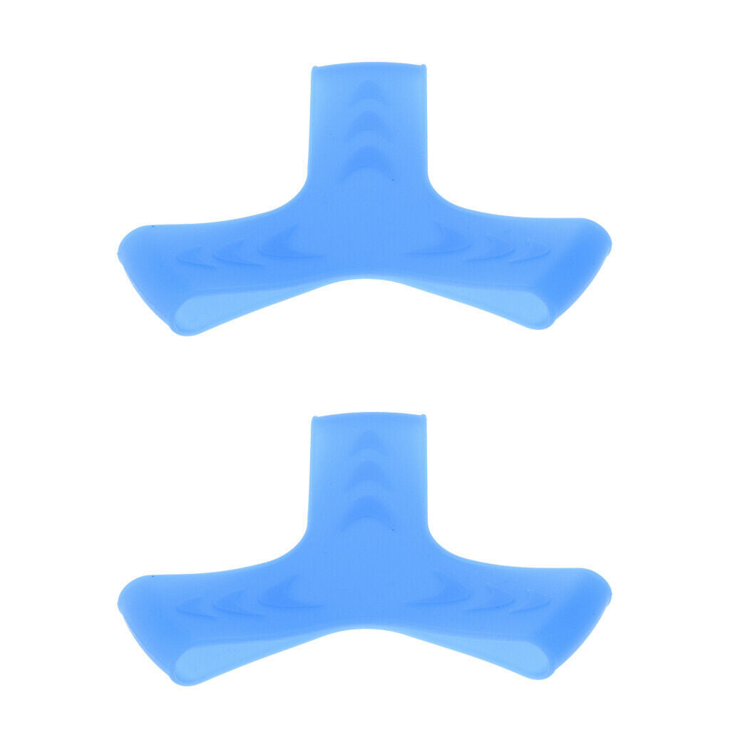 1 Pair Swimming Snorkeling Scuba Diving Fin Keepers Grippers Straps L blue