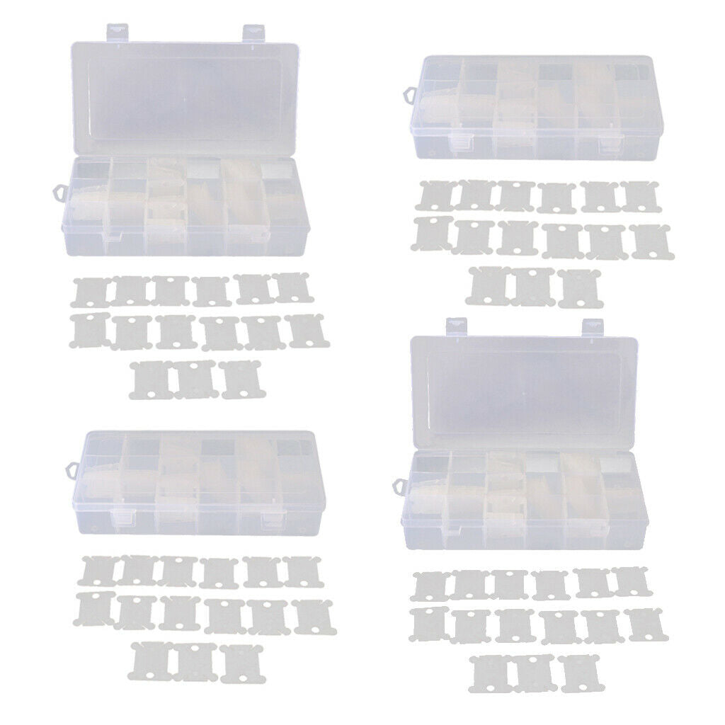 4pcs 18 Slots Embroidery Floss Organizer Boxes with Floss Bobbins