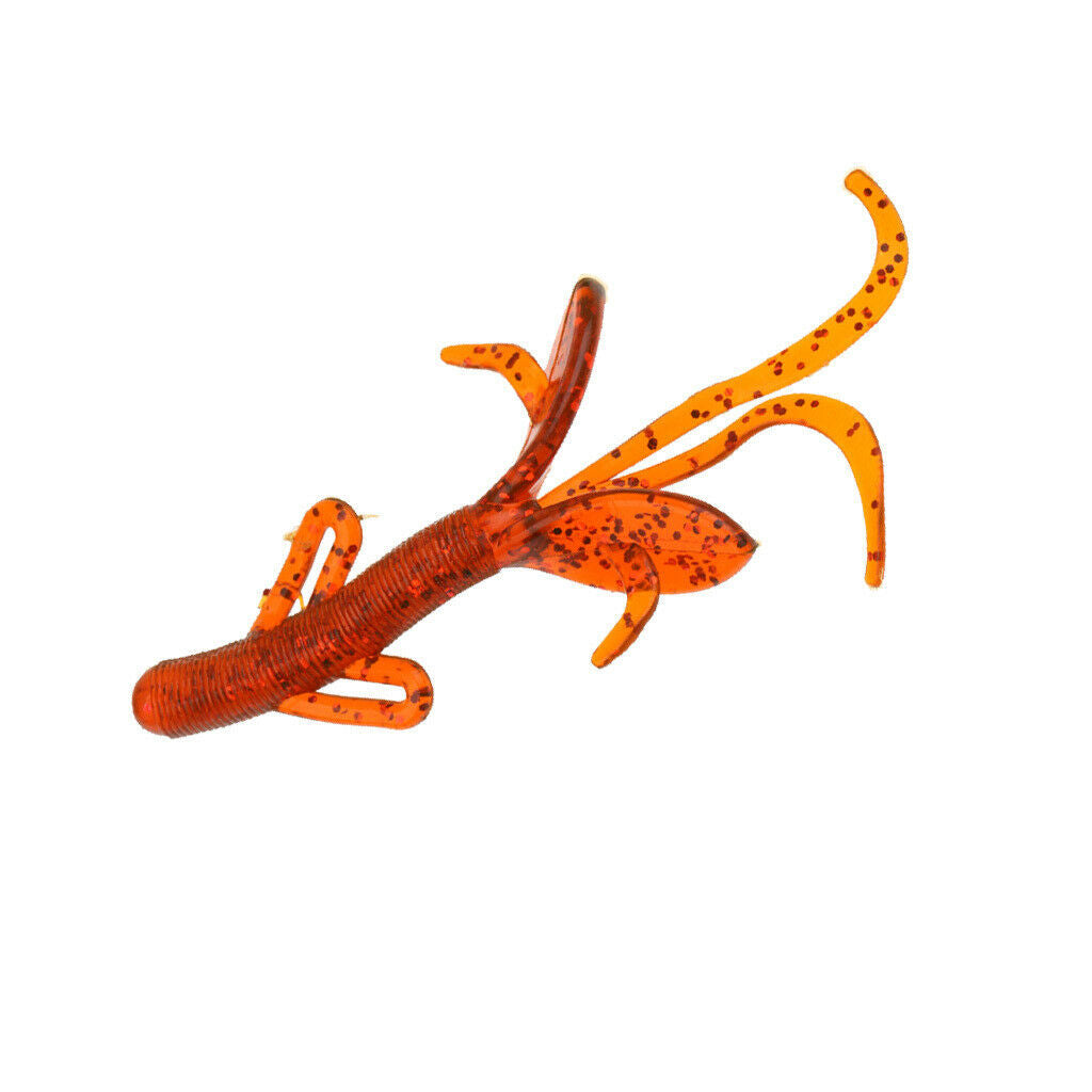 5X Soft Fishing Bait Lifelike Fishing Lure Soft Worm Simulation Bait Lure red