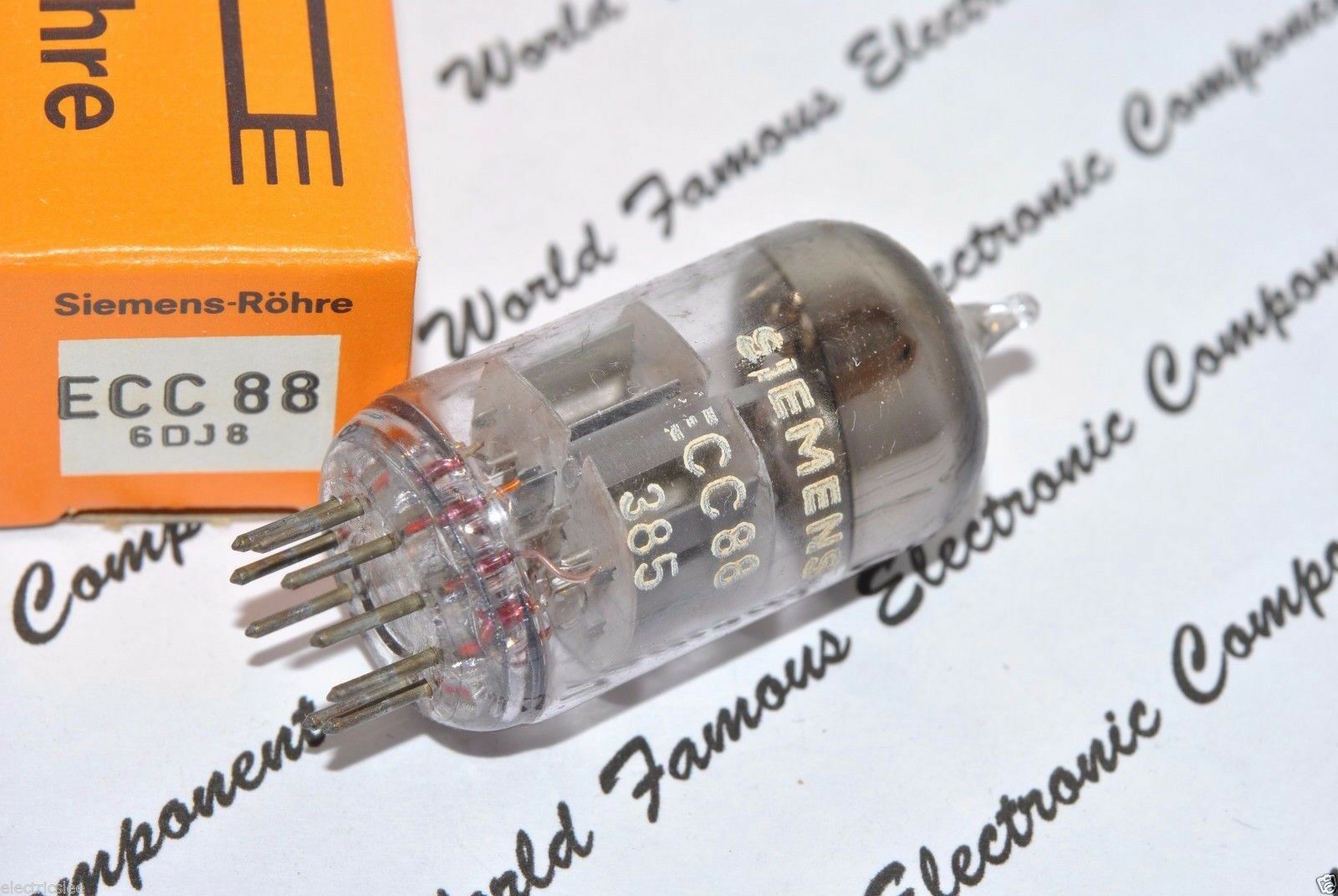 1PCS - SIEMENS ECC88 / 6DJ8 Vacuum Tube - NOS NIB
