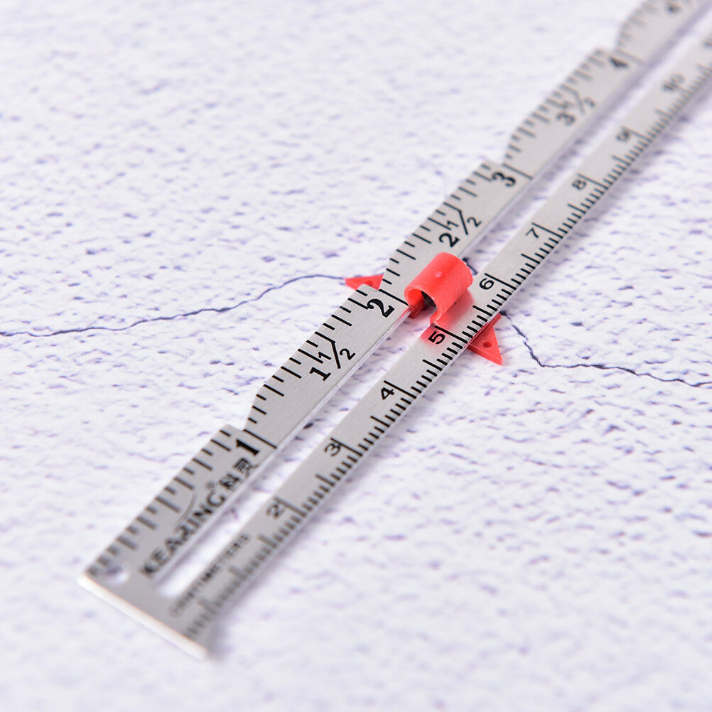 1X 15cm Hemline sewing gauge ruler cloth sewing measure gauging tailorin.l8