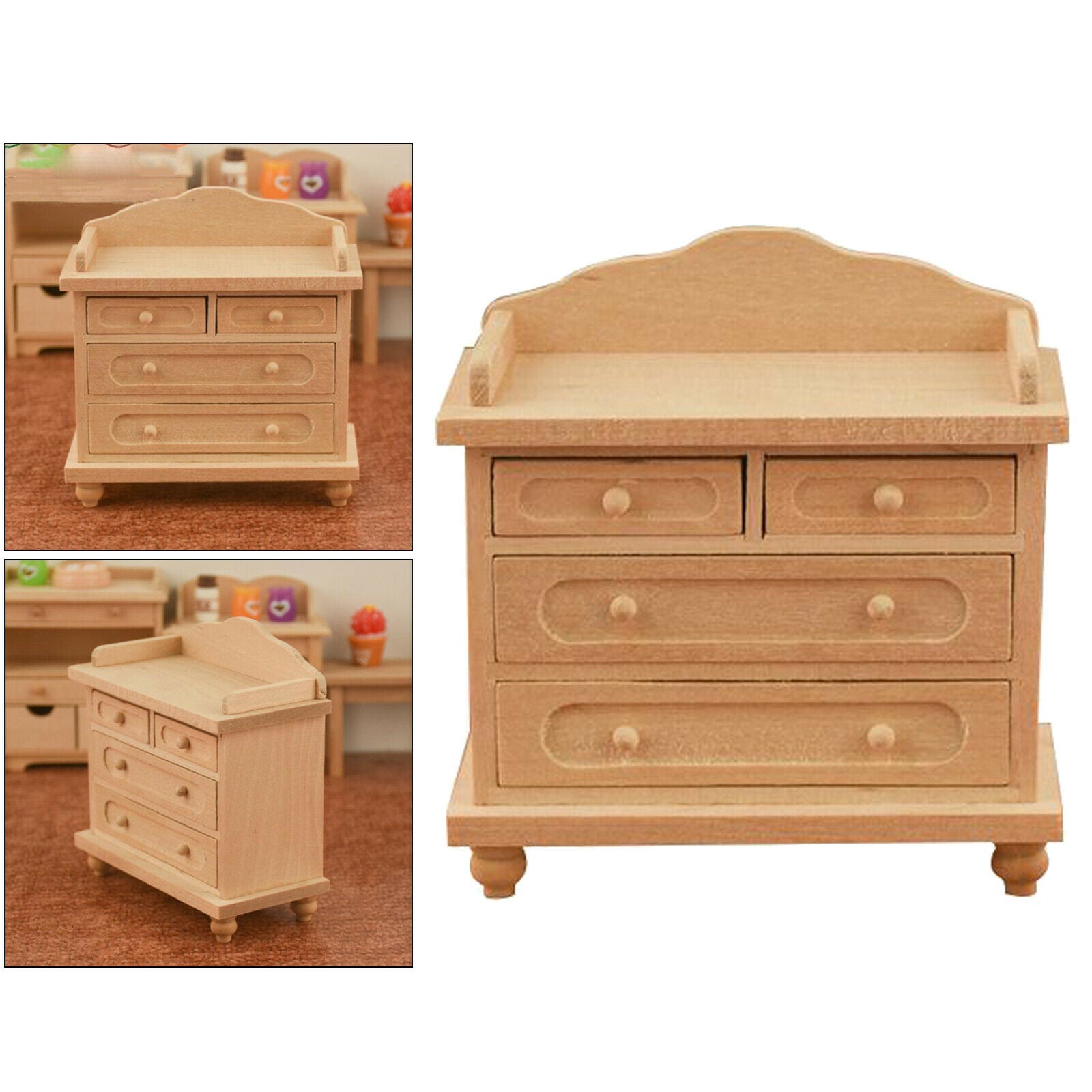 Wooden Mini Cabinet Bedside Table with Drawer Modern Furniture Decorative for