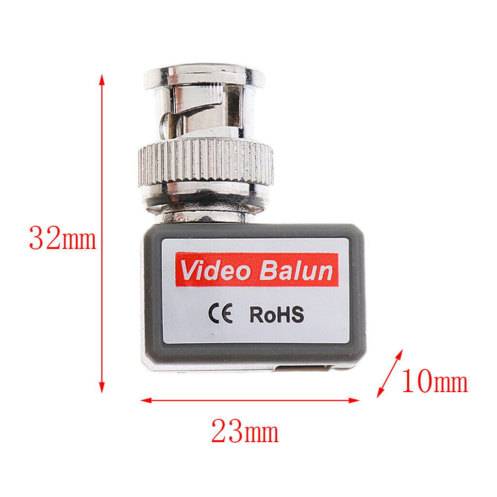 2Pcs 1CH Video Passive Balun for HD-CVI/AHD Camera Video Balun Adapter