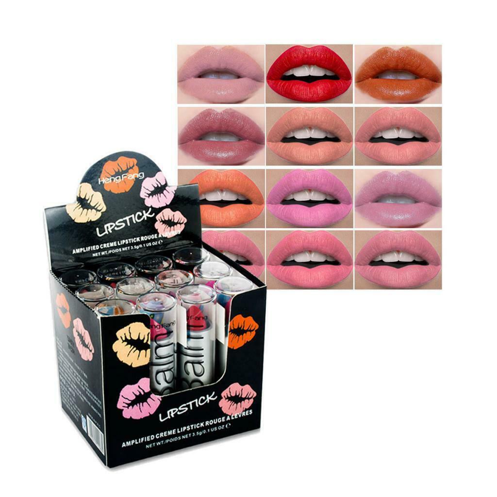 12pcs Waterproof Velvet Matte Long Lasting Lipstick Makeup Lip Gloss Set