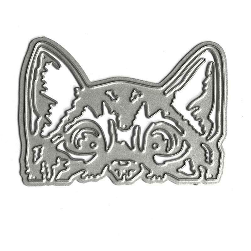 Cat Head Metal Cutting Dies Stencil Scrapbooking DIY Album Stamp Paper Card Mold