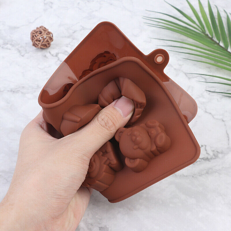 Animal Silicone Mold Hippo Lion Bear Shape Chocolate Soap Cake DIY Kitchenware