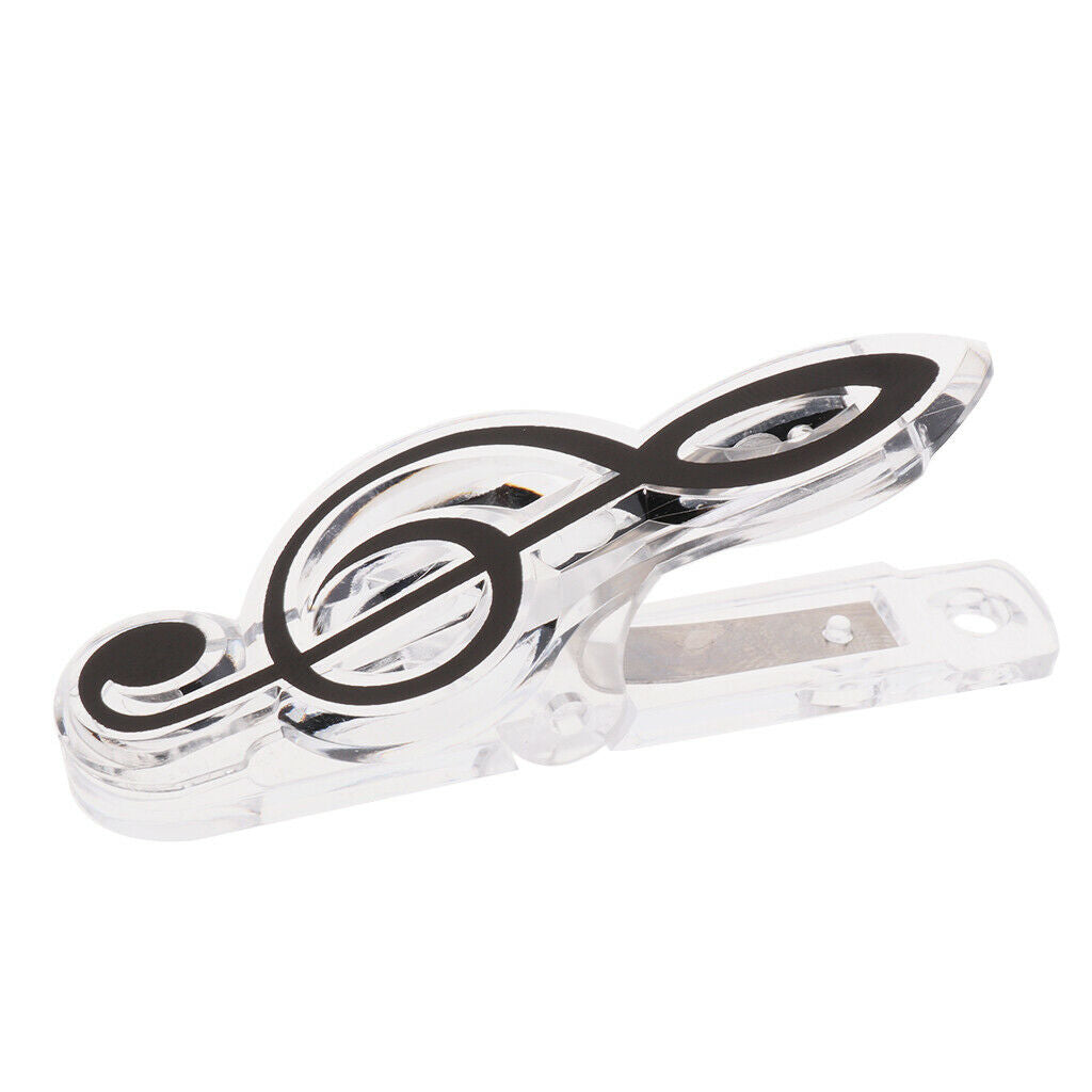 2X 5 Pieces Music Note Clip Music Book Page Plastic Music Stataionary Black