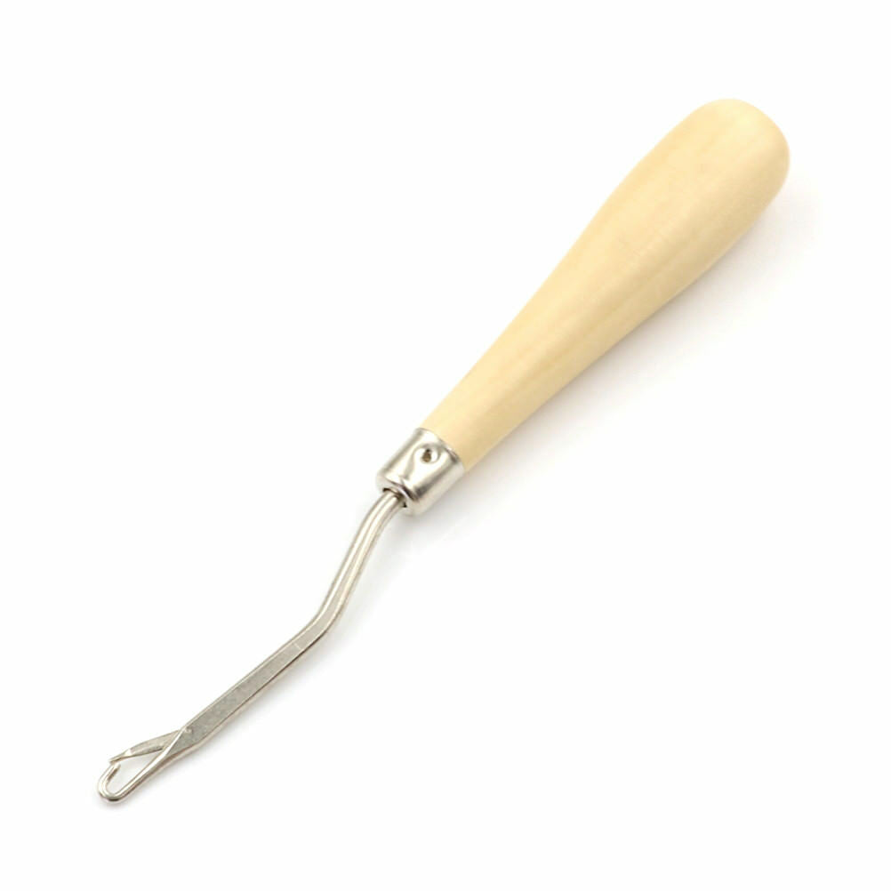 Crochet Needle Latch Hook with Wooden Handle Craft/Hair Extension Ho*AU XC