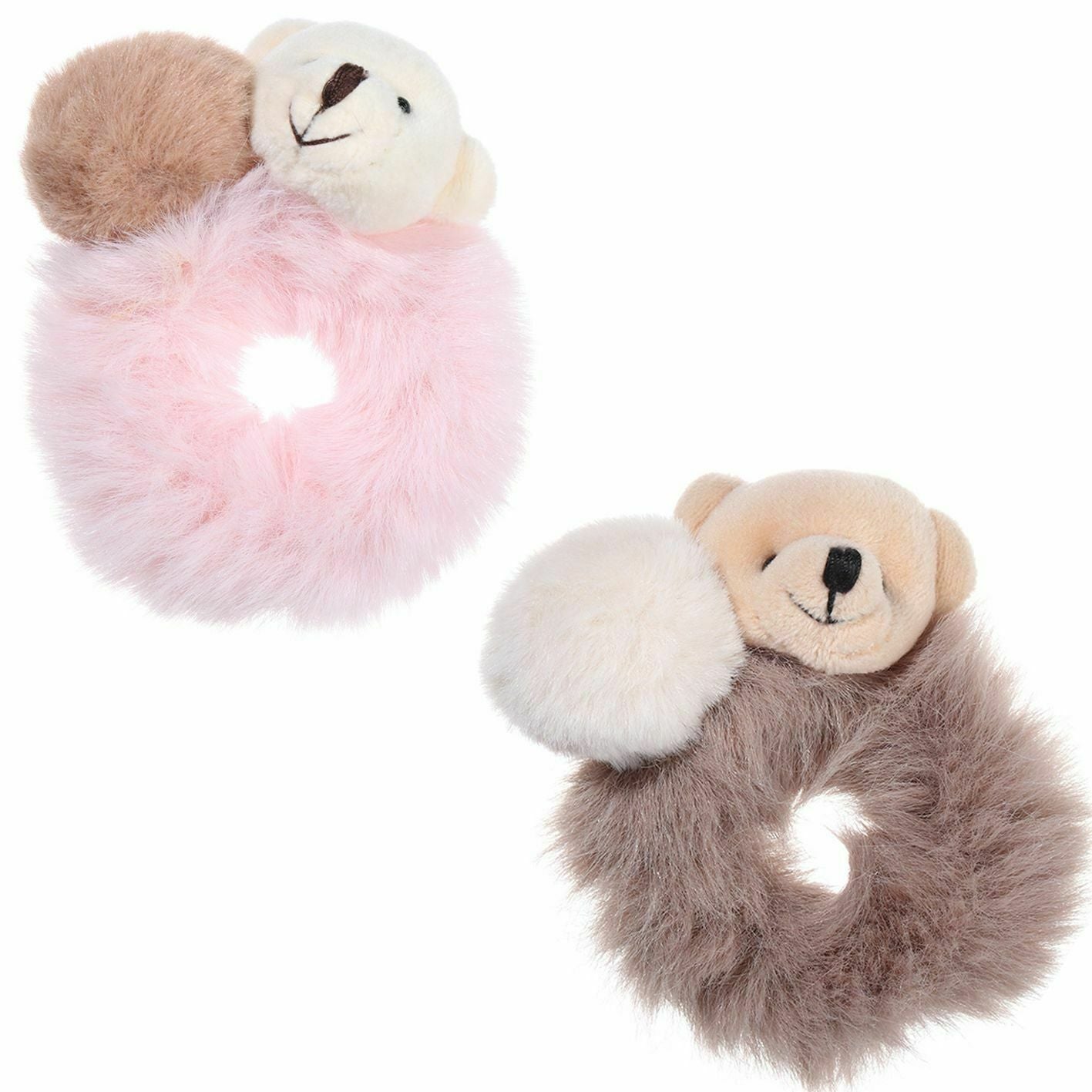 Cartoon Scrunchies Plush HairRope Hairball HairBands Hair Tie Bear Rubber Bands