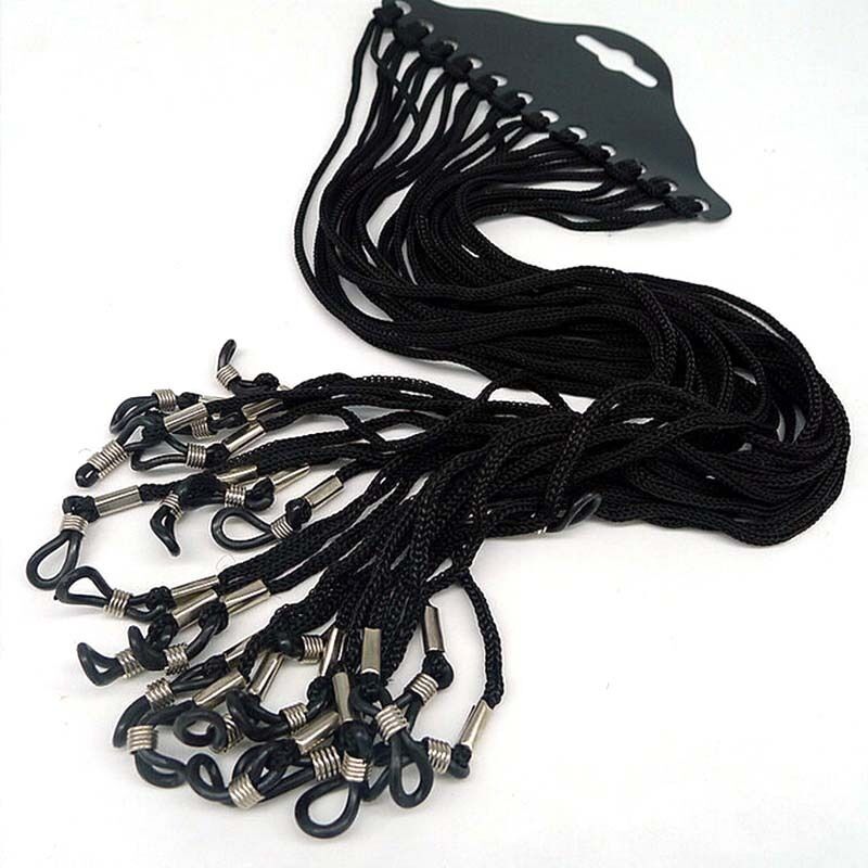 12x Black Eyewear Nylon Cord Reading Glasses Neck Strap Eyeglass Holde.l8