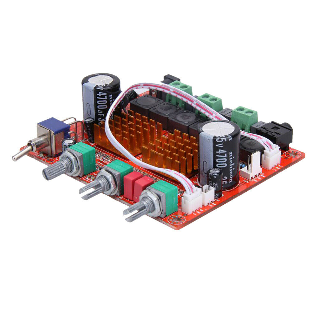 Adjustable PCB Board Digital Amplifier Module 2.1 Channel 12V-25V 80HZ-500HZ