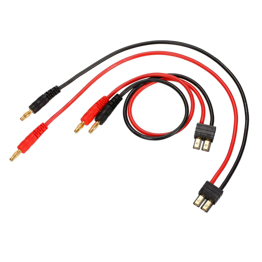 2 Pcs Male   to 4.0 Male Banana Plug Charging Cable for  Rc Car