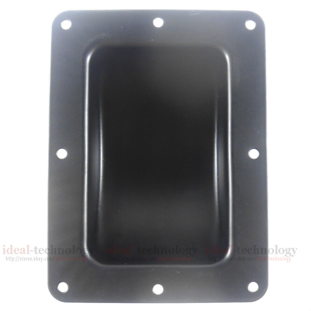 4 Pcs Recessed Black Castor Dish 6" x 4" to Fit 3" or 4" Wheels For ATA Cases