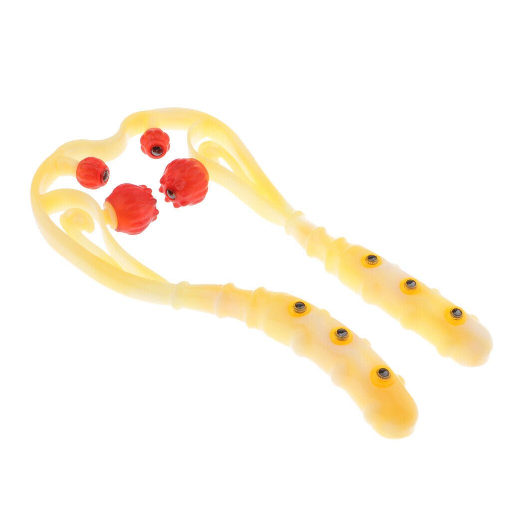 4 Balls PP Manual Handheld Neck Shoulder Body Pain Relief Massager Stick