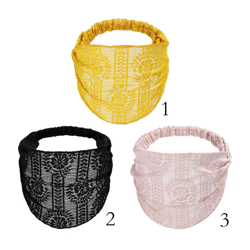 Wide Flower Turban Headband Headwrap for Women Hair Accessories Yellow