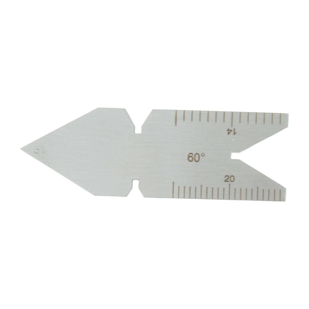 Set of 2PCS 60 Degree Stainless Steel Center Gauges Inch / mm Metric System