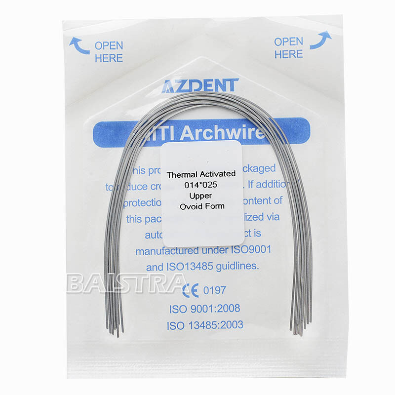 100 Packs Dental Orthodontic Heat Thermal Activated Niti Rectangular Arch Wires