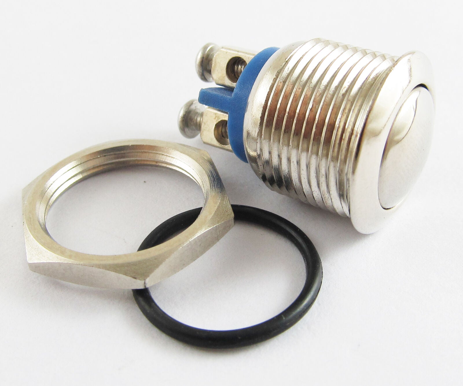 4x 16mm QN16-A2 Metal Round Circle Head Push Button Momentary Waterproof Switch
