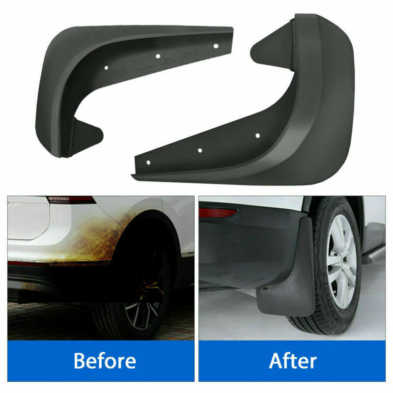 4Pcs Universal Car Black Mud Flaps Splash Guards Fender EVA Plastic US