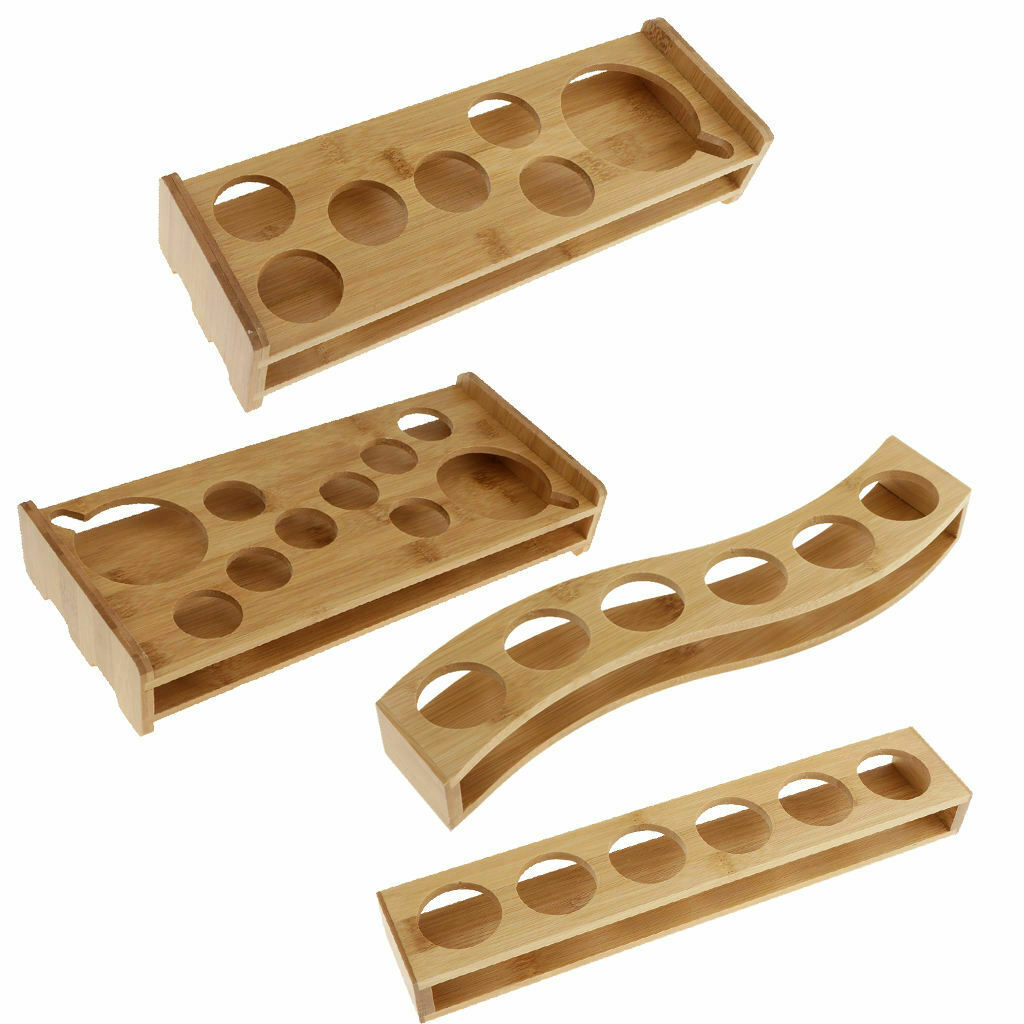 Bamboo Cup Holder Organizer Rack 7/12 Holes Home Cup Storage Holder Stand