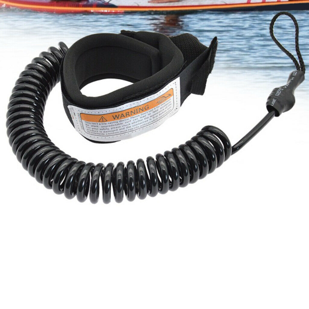 10' Leash Coiled Leash Leg Rope, Stand Up Paddle Board Coiled Spring Leg Foot