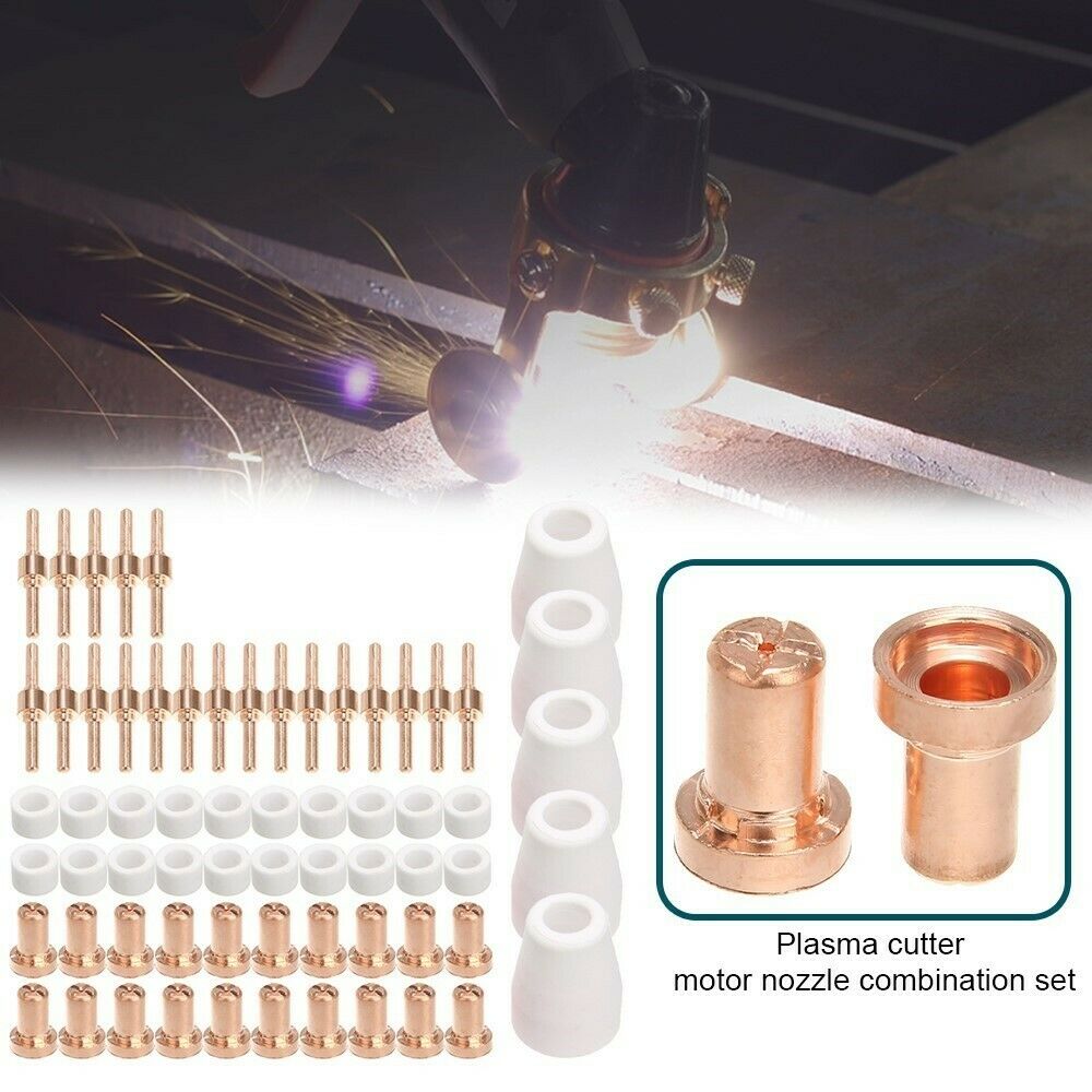 65pcs Plasma Cutter Tip Electrodes Nozzles Kit Consumable Replacement LIN