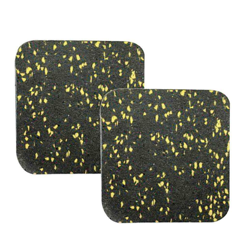 2 Pairs Treadmill Shock Absorbing Mat Furniture Rubber Gym Workout Mat