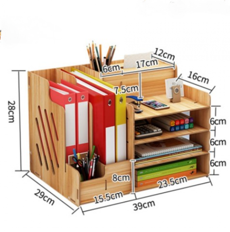 Collapsible Magazine File Hold Desk Organizer Storage Drawer Simple Table Shelf