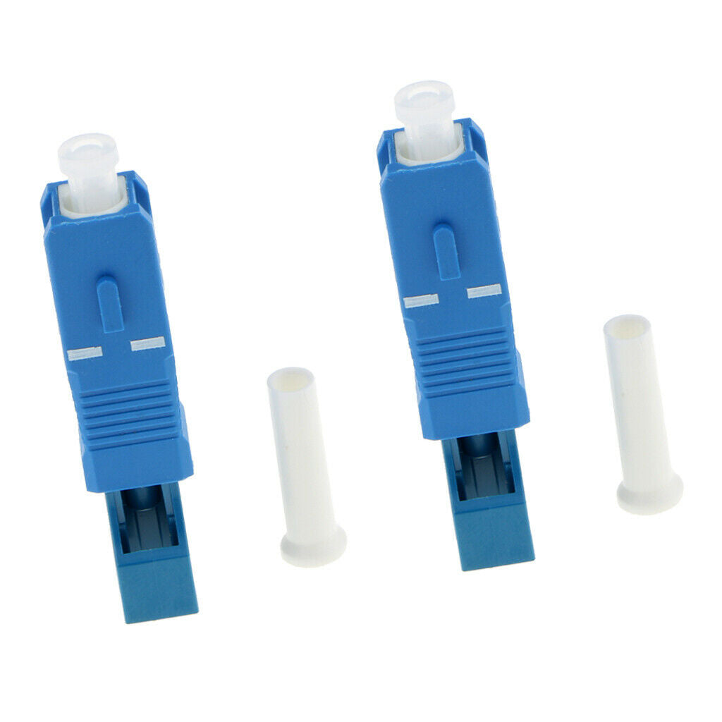 2Pcs Single Mode SC to LC Adapter Connector for Optical Power Meter Blue