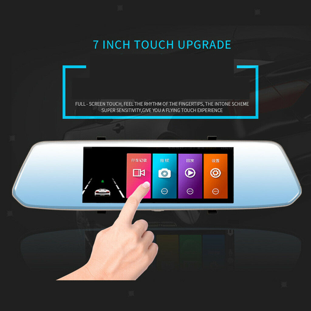 7'' Full Touch Touch Rearview mirror Camera   Cam DVR IR Video Recorder