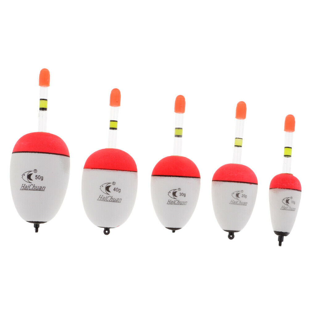 10pcs Luminous Fishing Bobbers Light Stick EVA Foam Float Floating Tube Buoy