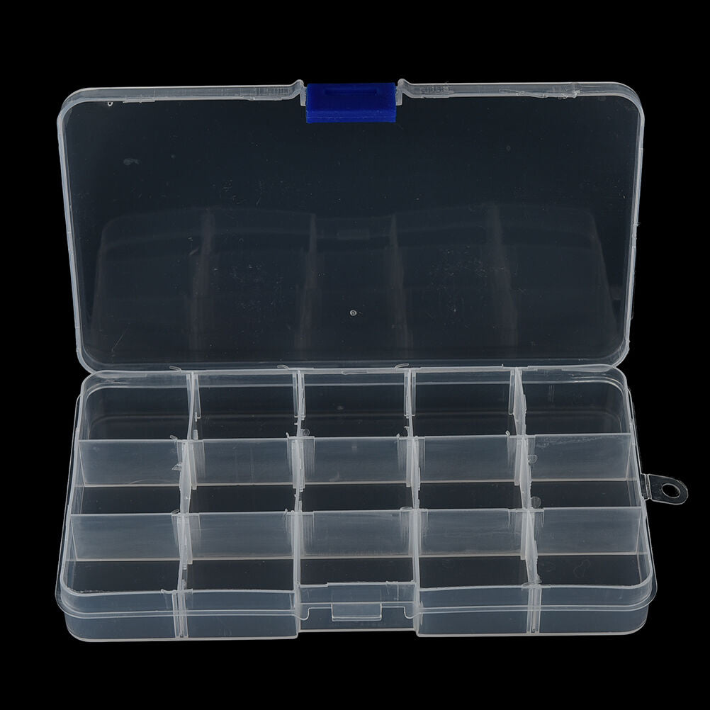 15 Compartments Fishing Fish Hook Bait Lure Box Tackle Storage Container .l8