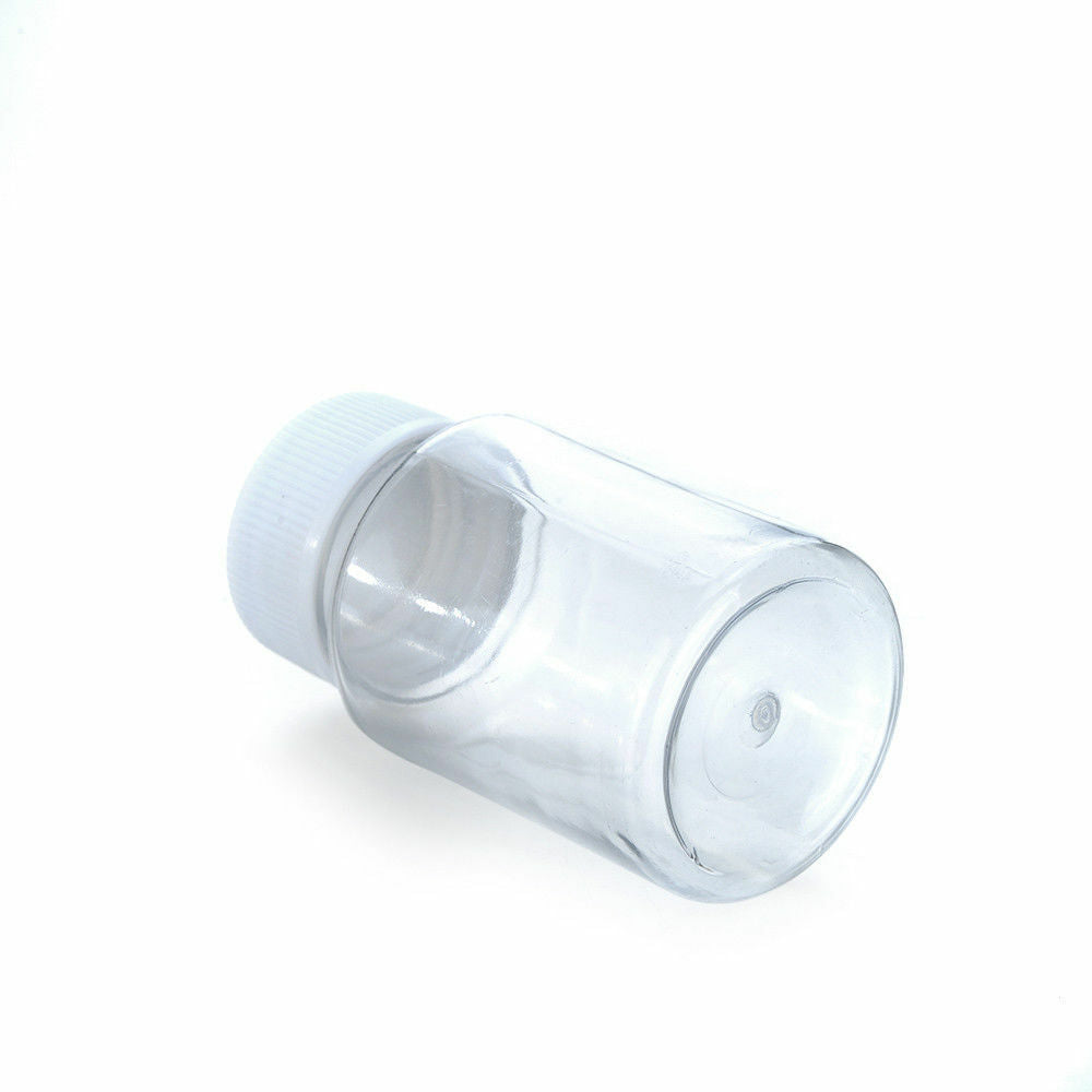 10pcs 80ml Empty Plastic Pill Bottle Medicine Container Cap Vitamin Capsule Drug