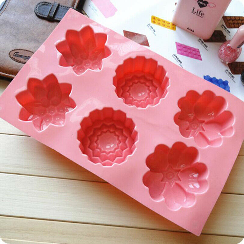 Silicone Flower Cake Mold Chocolate Baking Mold Pudding Jelly Mould Cake .l8