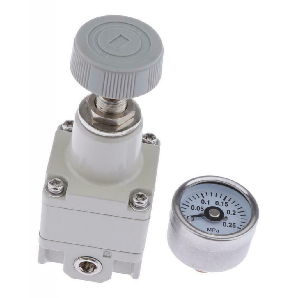 IR1000-01 G1/8 Air Pressure Regulating Reducing Valve w/ Gauge 4.4L/Min(max)