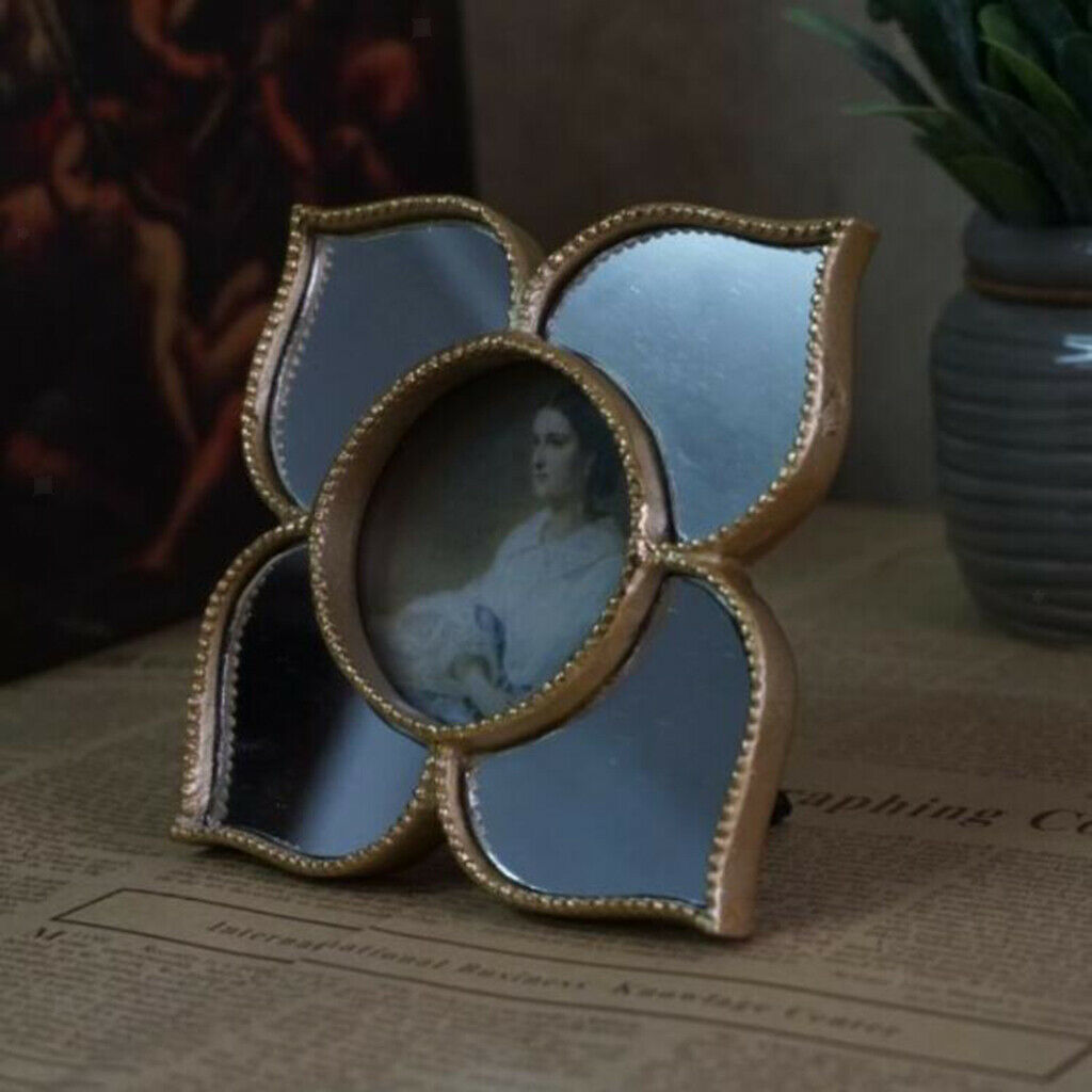 Nordic Art Mirror Makeup Mirror Photo Frame Mirror Golden Ornaments Gift
